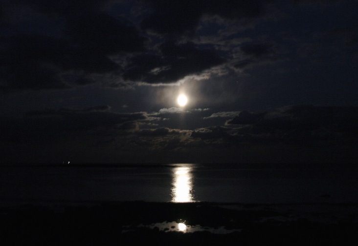 Luna Piena Sul Mare Fotografia Stock Immagine Di Scenics 87376156