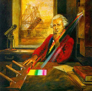 William Herschel e la misurazione della temperatura delle zone dello spettro di luce