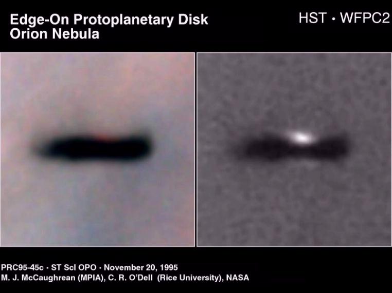 EDGE-ON PROTOPLANETARY DISK IN THE ORION NEBULA