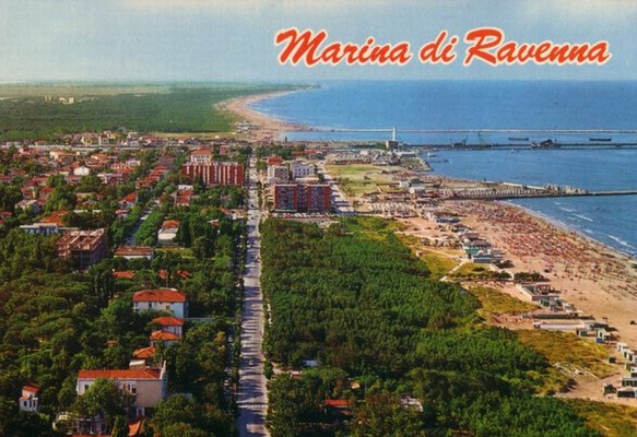 Panoramica di Marina di Ravenna negli anni '70 e '80