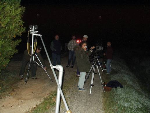 Il cavalletto durante l'eclisse di Luna