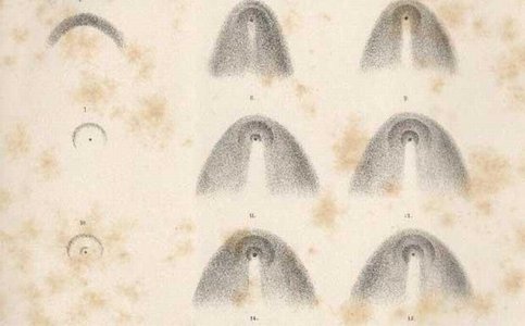 Disegni originali della cometa scoperta da Giovanni Battista Donati nel 1858