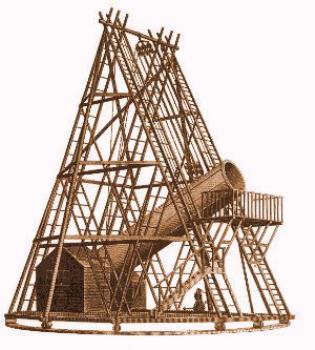 fig. 3 - Telescopio di William Hershell.