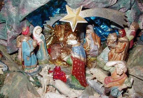 Presepe tradizionale con stella cometa a 5 punte (Massimo Bruschi)