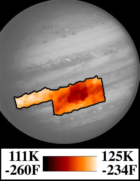 PPR Temperature Map of Jupiter's Great Red Spot