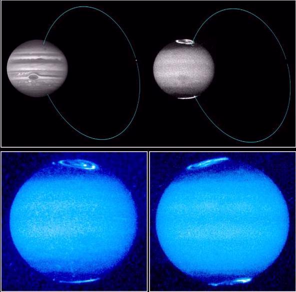 HUBBLE IMAGES REVEAL JUPITER'S AURORAS