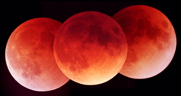 A Lunar Eclipse in Three Exposures 