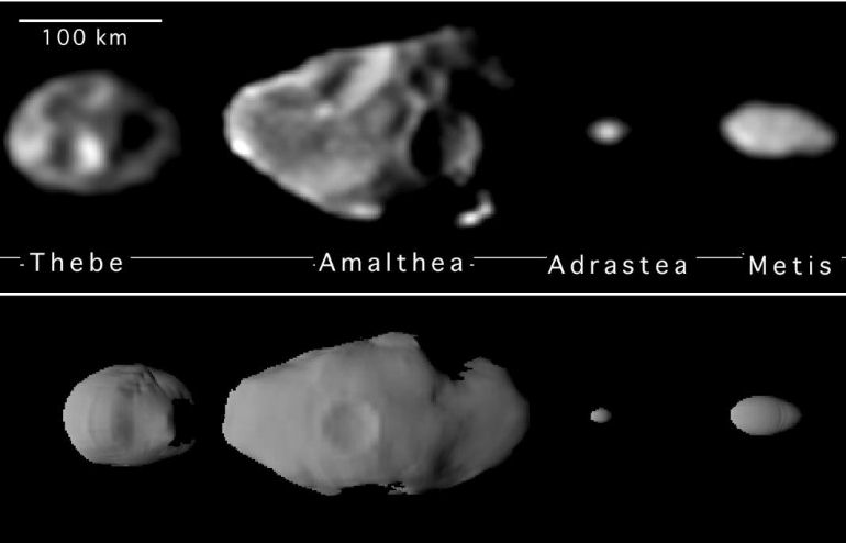 Shapes of the Small Inner Satellites of Jupiter