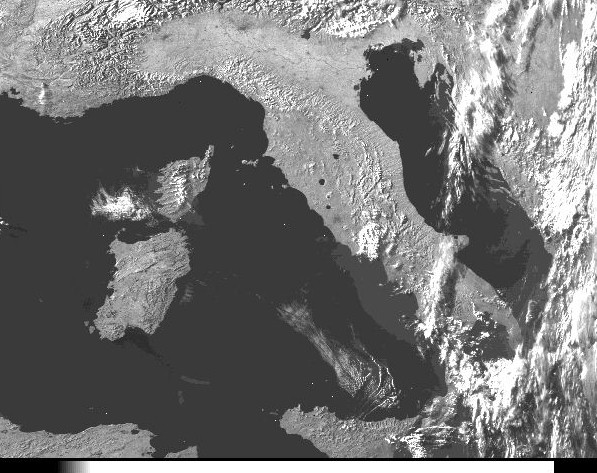 Italia ripresa nel visuale dal noaa-9, 18-07-1991, Marciano Righini
