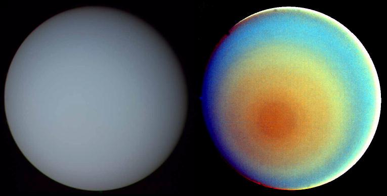 Uranus in True and False Color