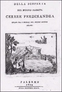Della scoperta del nuovo pianeta Cerere Ferdinandea (frontespizio)